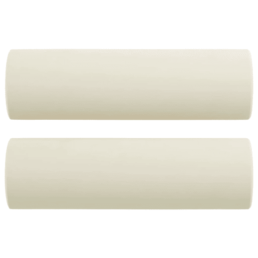 Sofá 2 lugares - Sofá fixo c almofadas decorativas 120 cm veludo creme Sofá 2 lugares - Sofá fixo c almofadas decorativas 120 cm veludo creme