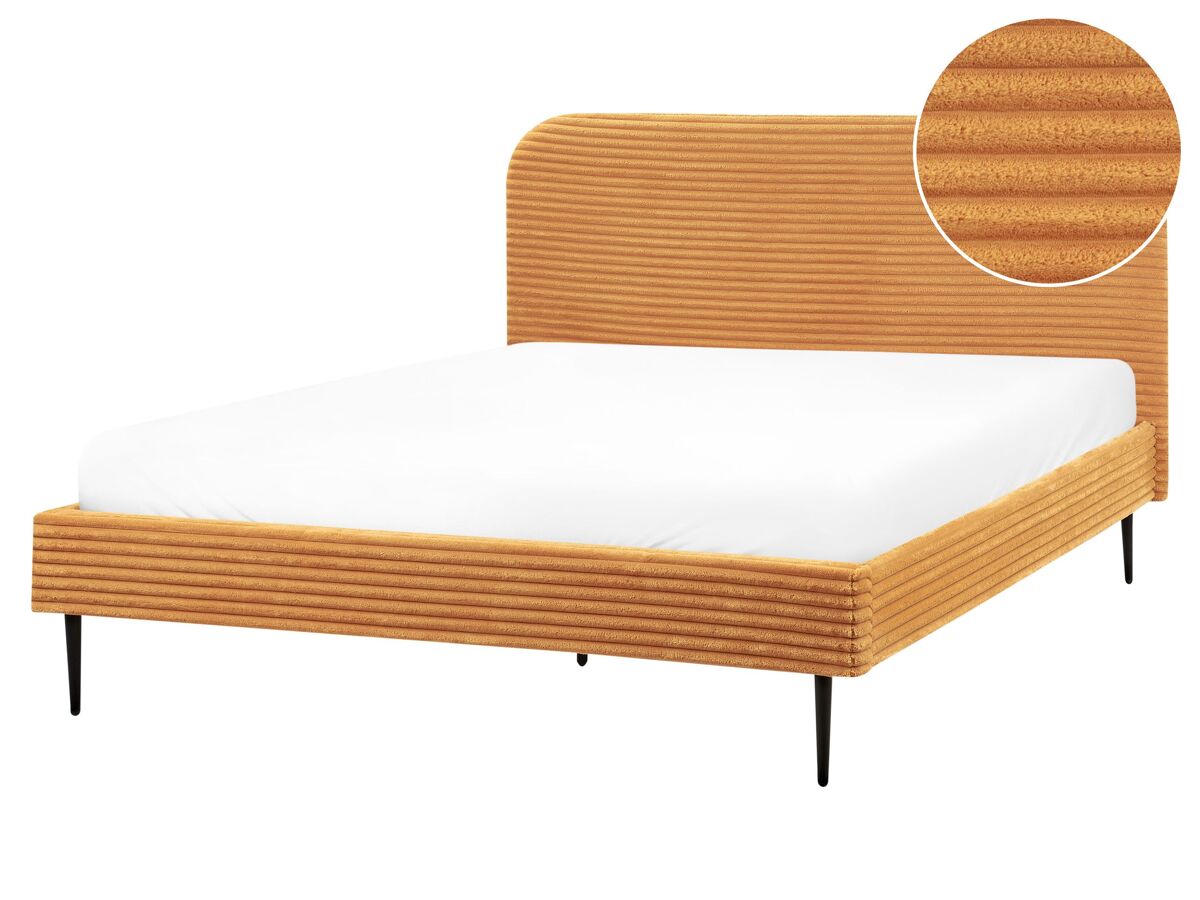 Beliani Cama Pana FLAYAT 173x215 Naranja