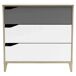 Cómoda Gius 3 Cajones Dormitorio Infantil Juvenil Cómoda Gius 3 Cajones Dormitorio Infantil Juvenil Blanco/ Gris