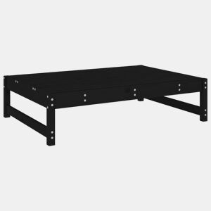 vidaXL Apoio de pés para jardim 120x80 cm pinho maciço preto