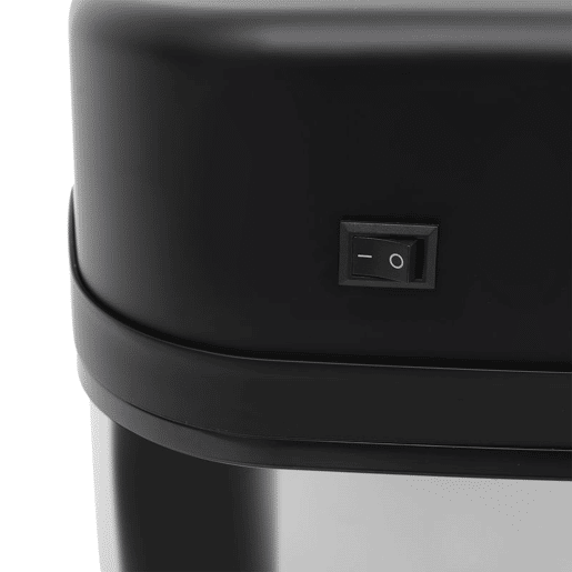 HOMCOM Balde de Lixo Automático 20L Balde de Lixo de Cozinha de Aço Inoxidável com Sensor Infravermelho Abertura Automática Cubo Amovível e Alça 33x25x42,5 cm Prata e Preto