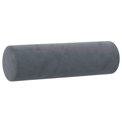 Sofá 3 lug. - Sofá fixo c almofadas decorativas 180 cm veludo cinza-escuro