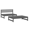 vidaXL 2 pcs conjunto lounge de jardim madeira de pinho maciça cinza