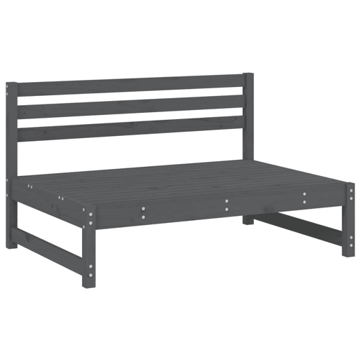 vidaXL 2 pcs conjunto lounge de jardim madeira de pinho maciça cinza