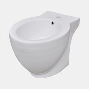 vidaXL Bidé redondo branco cerâmica