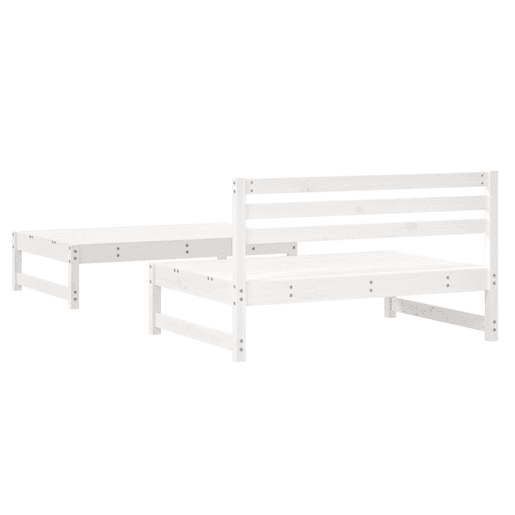 vidaXL 2 pcs conjunto lounge de jardim madeira de pinho maciça branco