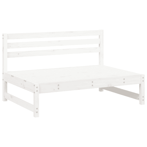 vidaXL Sofá de centro para jardim 120x80 cm pinho maciço branco vidaXL Sofá de centro para jardim 120x80 cm pinho maciço branco