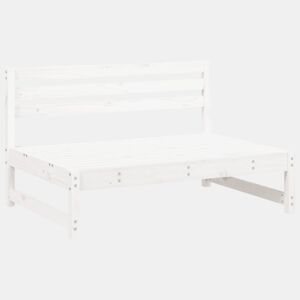 vidaXL Sofá de centro para jardim 120x80 cm pinho maciço branco