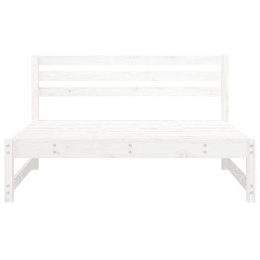 vidaXL Sofá de centro para jardim 120x80 cm pinho maciço branco vidaXL Sofá de centro para jardim 120x80 cm pinho maciço branco