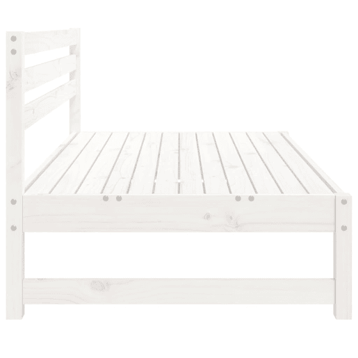 vidaXL Sofá de centro para jardim 120x80 cm pinho maciço branco vidaXL Sofá de centro para jardim 120x80 cm pinho maciço branco