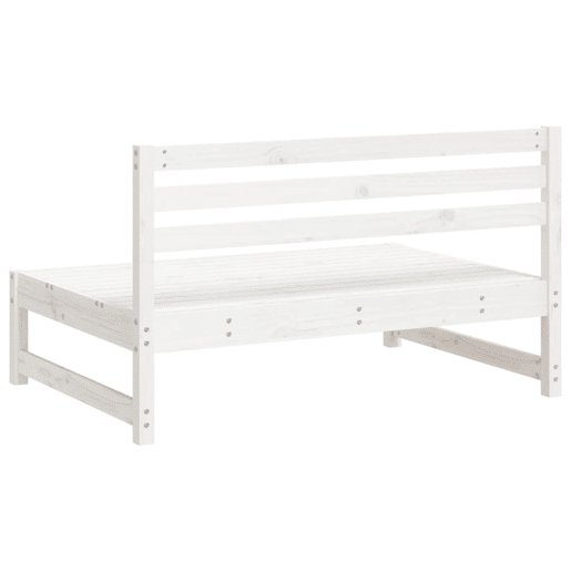 vidaXL Sofá de centro para jardim 120x80 cm pinho maciço branco vidaXL Sofá de centro para jardim 120x80 cm pinho maciço branco