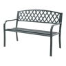 Banco de jardim Opsasar para 3 pessoas aço 127x54x88cm Cinzento escuro casa.pro