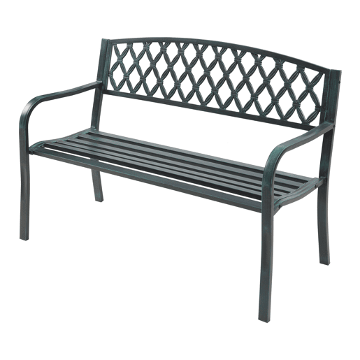 Banco de jardim Opsasar para 3 pessoas aço 127x54x88cm Cinzento escuro casa.pro