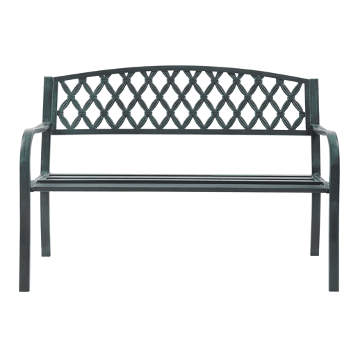 Banco de jardim Opsasar para 3 pessoas aço 127x54x88cm Cinzento escuro casa.pro