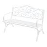 Banco de jardim Utav para 3 pessoas aço 127x53x79cm Branco casa.pro