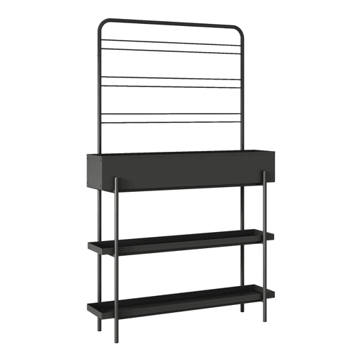 Suporte para plantas de exterior Aalsmeer metal 154x96x24 cm Preto casa.pro