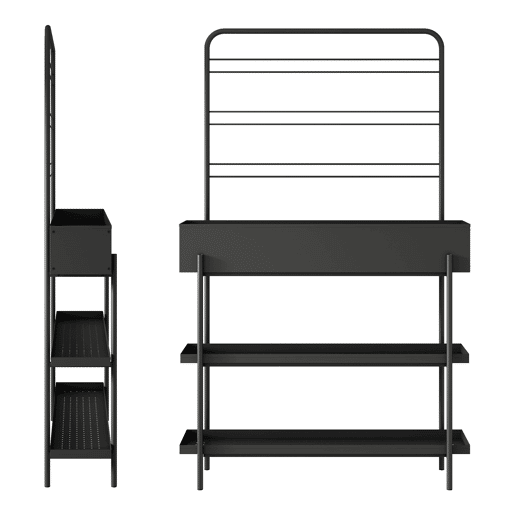 Suporte para plantas de exterior Aalsmeer metal 154x96x24 cm Preto casa.pro