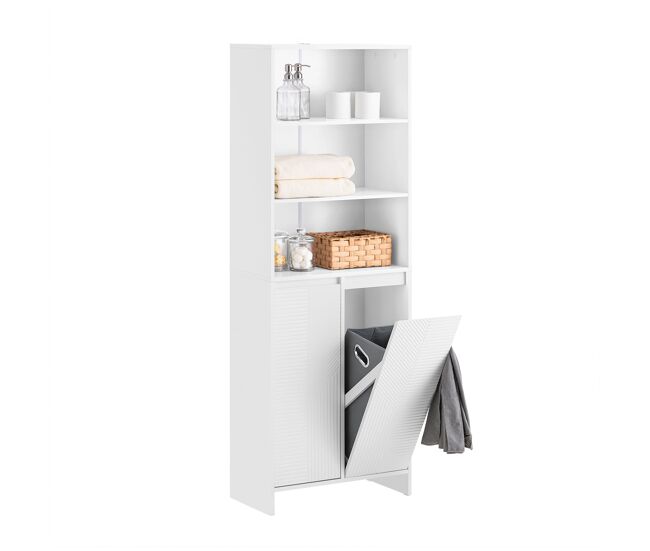 Armario alto de baño ancho para ropa sucia bzr155-w sobuy es