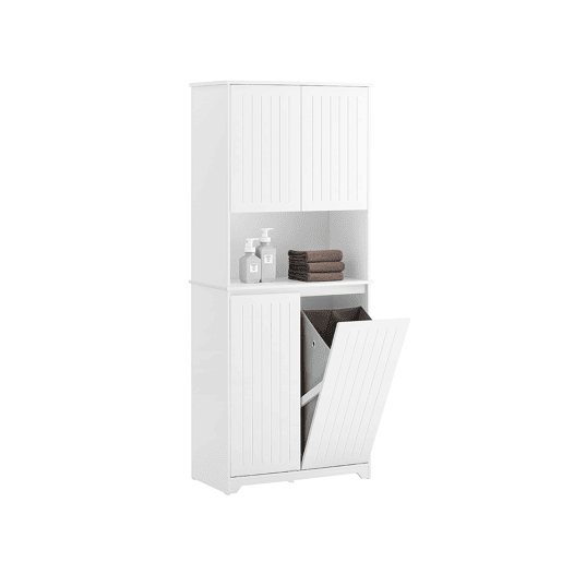 Armário alto de casa de banho com 2 prateleiras BZR150-W SoBuy PT