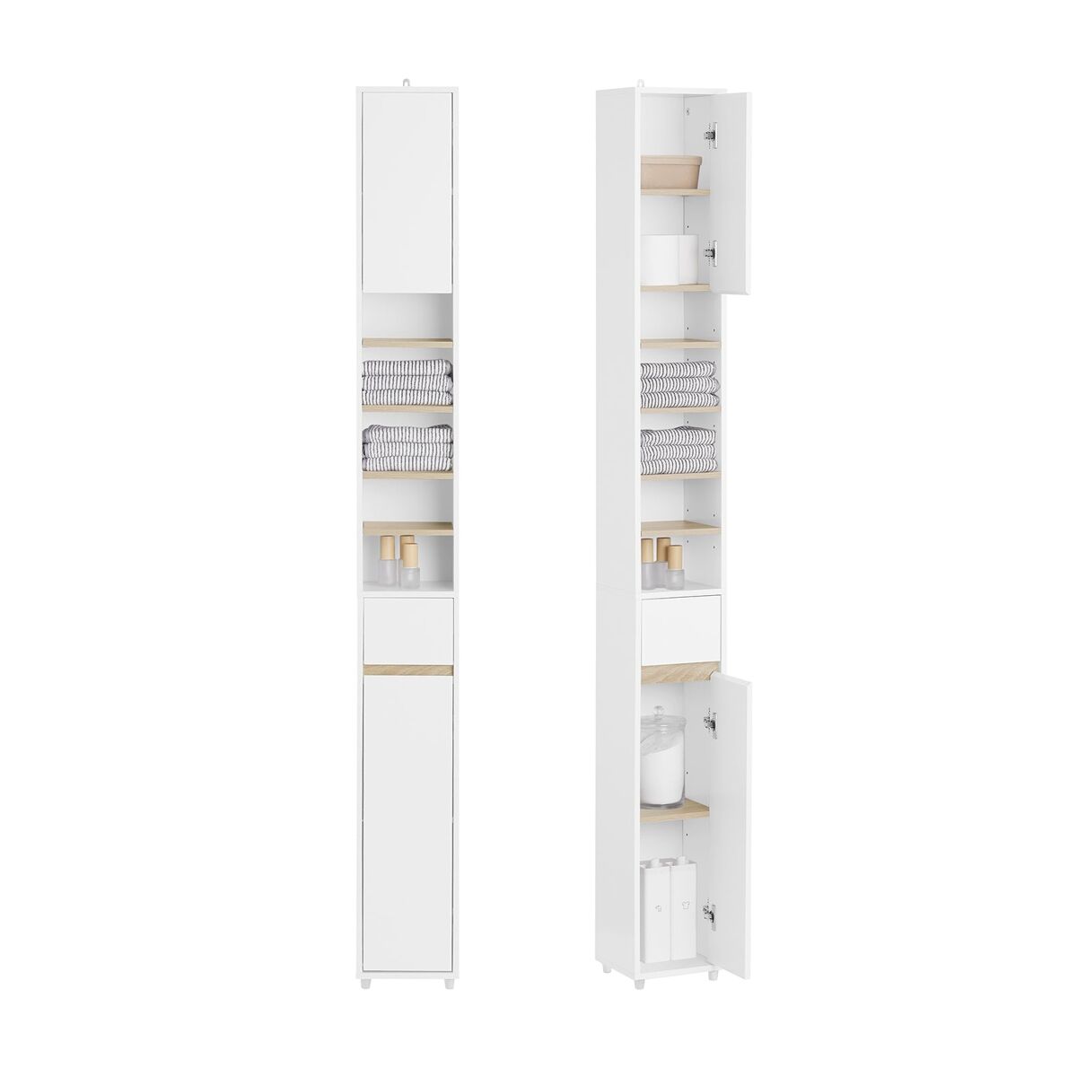 Mueble columna de baño armario para baño bzr34-wn sobuy es