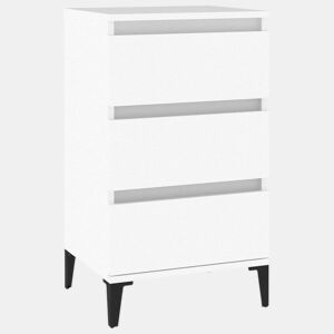 vidaXL Mesa de cabeceira 40x35x70 cm derivados de madeira branco