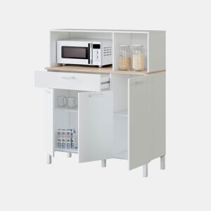 Armário de cozinha Colin 3 Portas Artik White (Branco mate) - Carvalho canadiano 108 x 126 x 40 cm