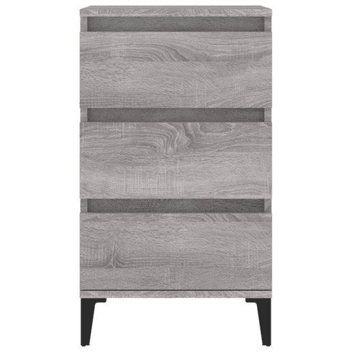 vidaXL Mesa de cabeceira 40x35x70 cm derivados madeira cinza sonoma