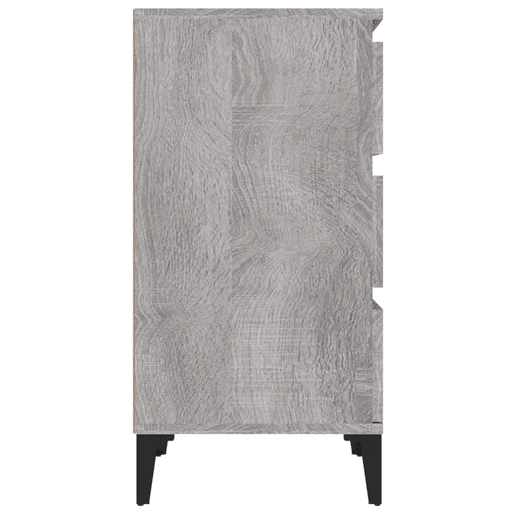 vidaXL Mesa de cabeceira 40x35x70 cm derivados madeira cinza sonoma
