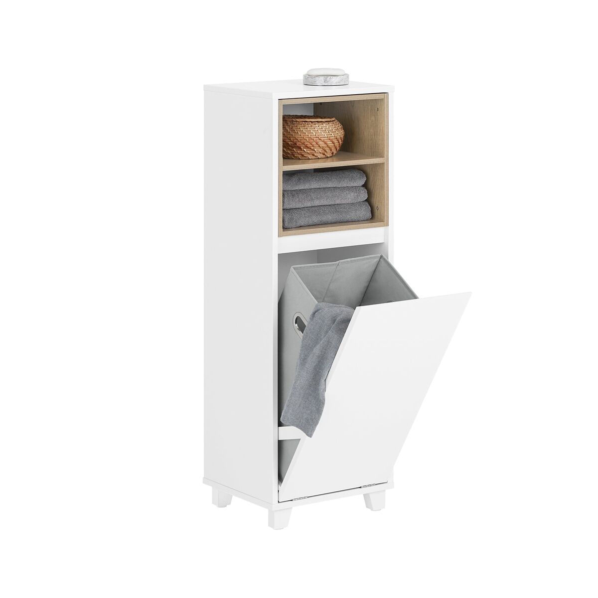Armario de suelo para baño con 2 estantes bzr146-w sobuy es