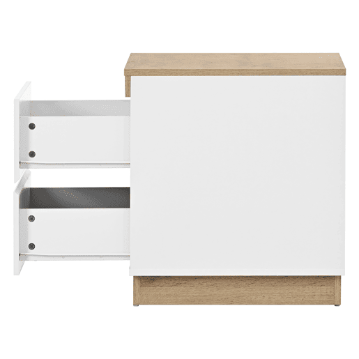 Mesa de cabeceira com 2 gavetas - Estilo escandinavo - Branco Mesa de cabeceira com 2 gavetas - Estilo escandinavo - Branco