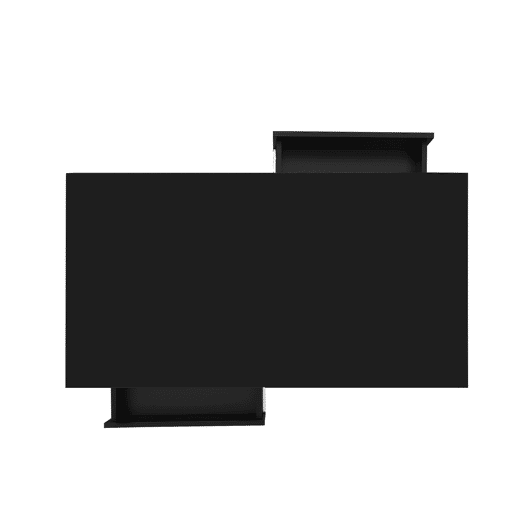 Mesa de centro com LED - gaveta e compartimentos abertos - Preto Mesa de centro com LED - gaveta e compartimentos abertos - Preto