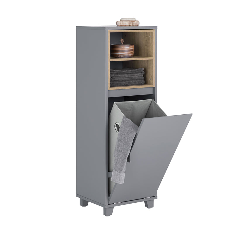 Armario de suelo para baño con 2 estantes bzr146-dg sobuy es