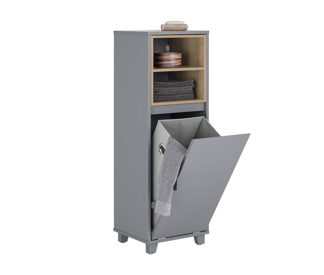 Armario de suelo para baño con 2 estantes bzr146-dg sobuy es
