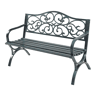Banco de jardim Utav para 3 pessoas aço 127x53x79cm Cinzento escuro casa.pro