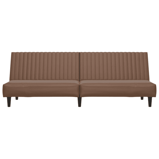 vidaXL Sofá-cama de 2 lugares couro artificial castanho vidaXL Sofá-cama de 2 lugares couro artificial castanho