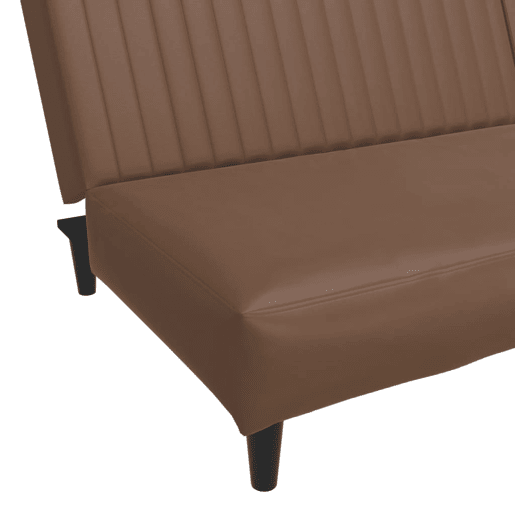 vidaXL Sofá-cama de 2 lugares couro artificial castanho vidaXL Sofá-cama de 2 lugares couro artificial castanho