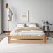 Cama de matrimonio de madera maciza Cama de matrimonio de madera maciza Natural