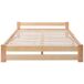 Cama de matrimonio de madera maciza Cama de matrimonio de madera maciza Natural