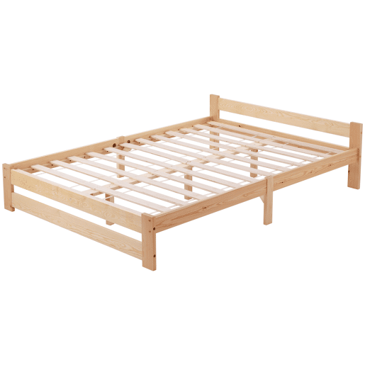 Cama de casal de madeira maciça 140x200cm,natural