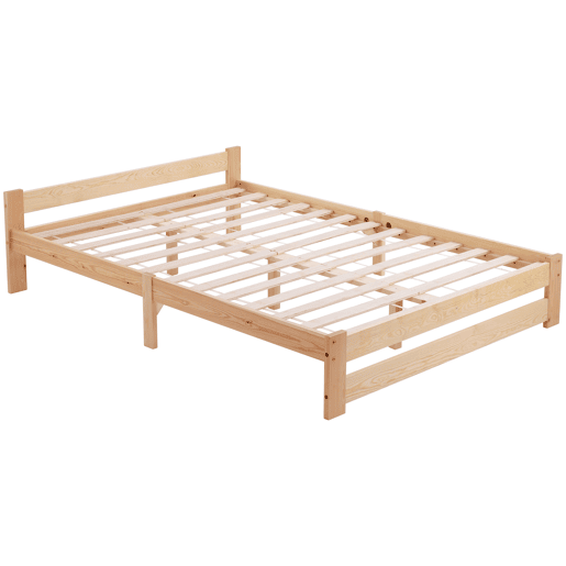 Cama de casal de madeira maciça 140x200cm,natural