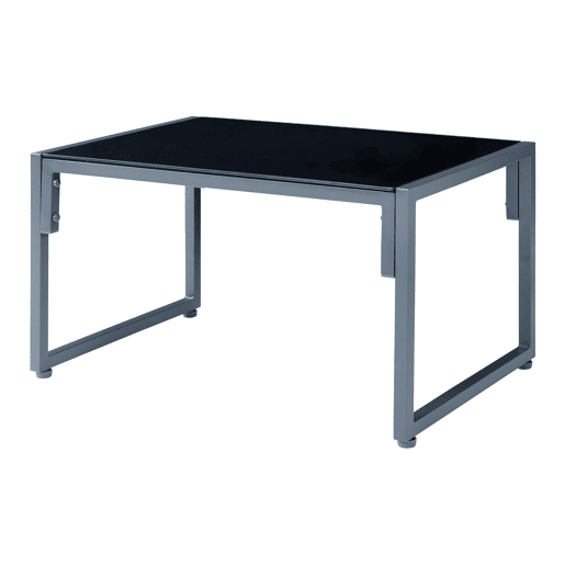 Conjunto de mobiliário de jardim Karg mesa + sofá Cinzento escuro casa.pro