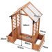 Jardinera de madera maciza con enrejados Jardinera de madera maciza con enrejados Marrón