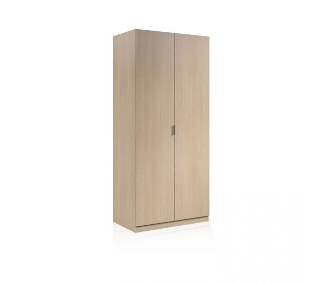 Armario de 2 puertas y diseño práctico en roble 81x180 cm astra roble 81 x 180 x 52 cm