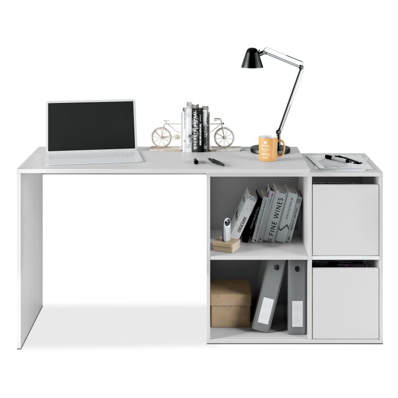 Mesa de escritorio multiposición spacio blanco artik (blanco mate) 120 x 74 x 77 cm