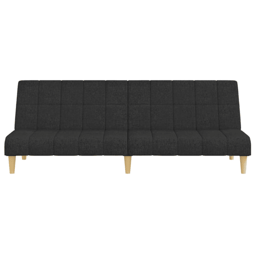 vidaXL Sofá-cama de 2 lugares tecido preto