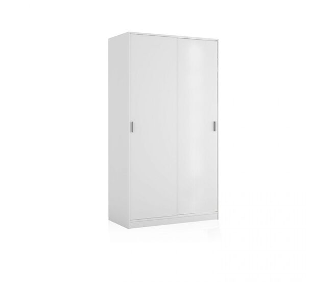 Armario de puertas correderas y gran almacenamiento en blanco artik 100x200 cm lenor blanco 100 x 200 x 50 cm