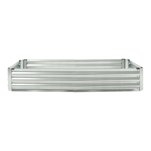 Canteiro de plantação elevado Celano aço 180x90x30cm Prata en.casa