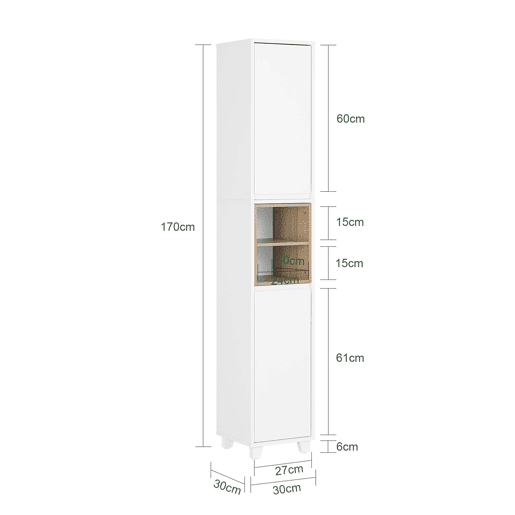 Armário de chão para casa de banho BZR147-W SoBuy PT