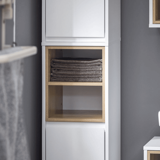 Armário de chão para casa de banho BZR147-W SoBuy PT