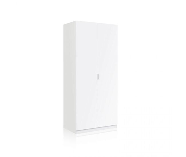 Armario de 2 puertas y diseño práctico en blanco 81x180 cm astra blanco 81 x 180 x 52 cm